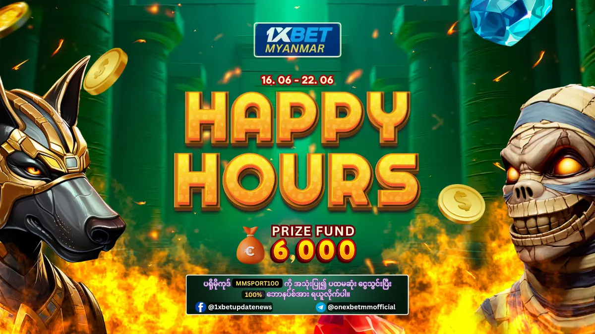 Happy Hours 1xBet Myanmar Promotion